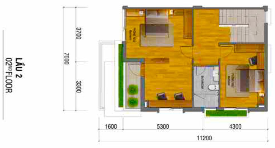 Lầu 2 góc LKG16B Lovera Park