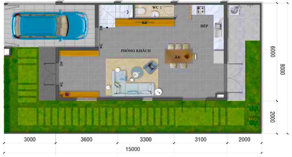 Tầng trệt THG5 Lovera Premier