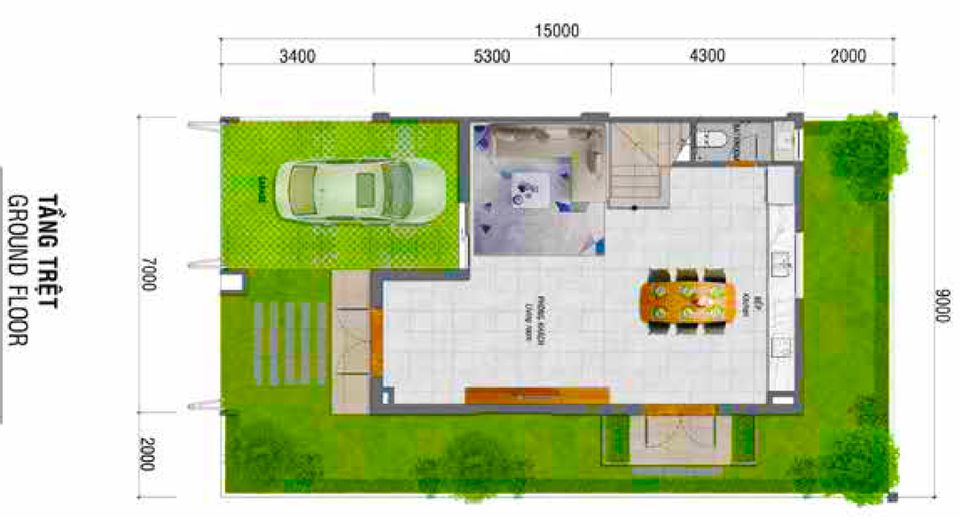 Tầng trệt góc LKG16B Lovera Park