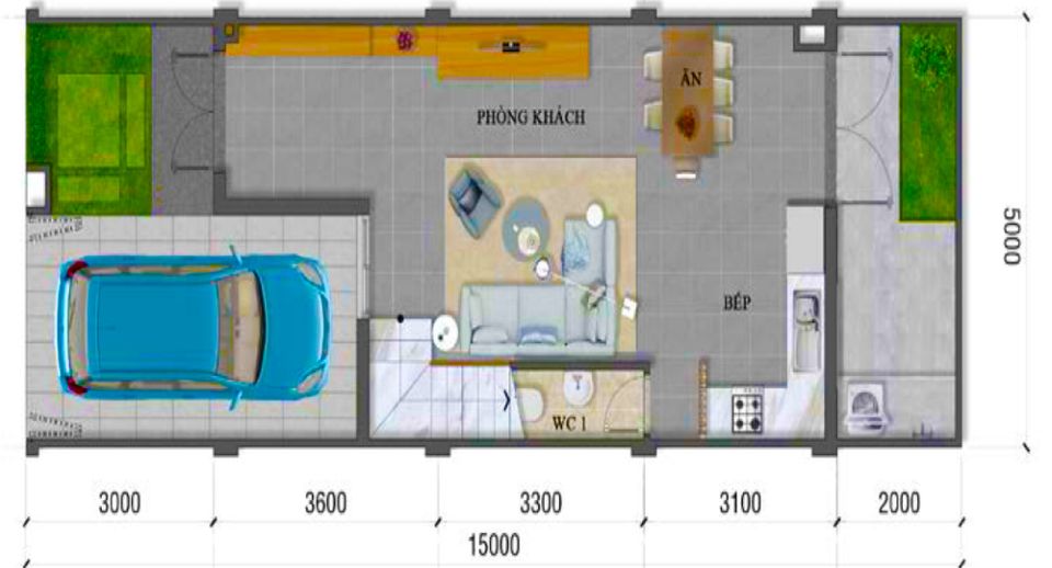 Tầng trệt TH1 Lovera Premier