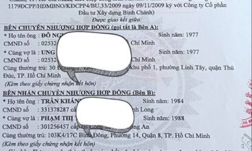 Thông tin đất nền hợp đồng tái định cư